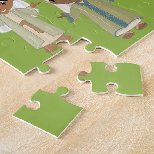 Black He is Risen Easter Legpuzzel (Zijkant)