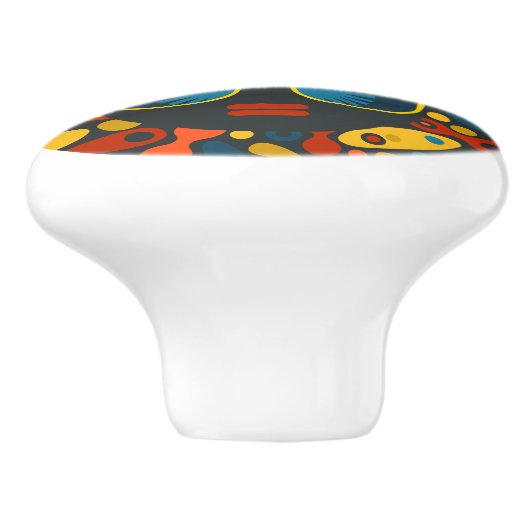 Black Head Woman #1 Keramische Knop (Zijkant)