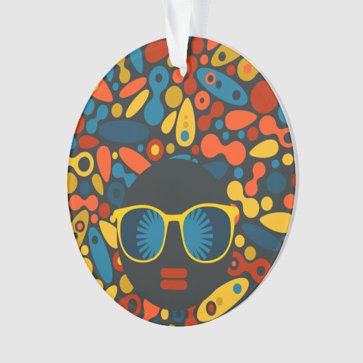 Black Head Woman #1 Ornament (voorkant)