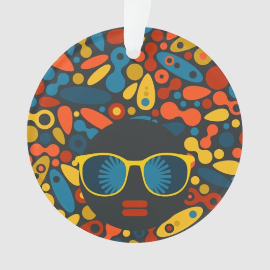 Black Head Woman #1 Ornament (voorkant)