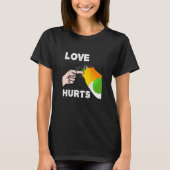 Black Headed Caique Parrot Love Hurts T-shirt (Voorkant)