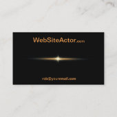 Black Headshot Business Card-sjabloon Visitekaartje (Achterkant)