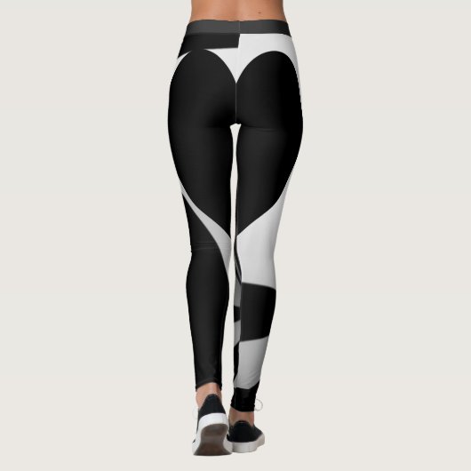 Black Heart Back Swirls Leggings (Achterkant)