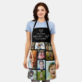 Black Heart Best Baker Chef Grandma Photo Collage Schort (Gedragen)