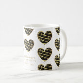Black Heart Best Friends All Occasion Gift Koffiemok (Voorkant rechts)