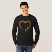 Black Heart Black History Month African American P T-shirt (Voorkant volledig)