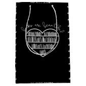 Black Heart Boekenliefhebber Medium Cadeauzakje (Voorkant)
