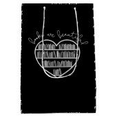 Black Heart Boekenliefhebber Medium Cadeauzakje (Achterkant)