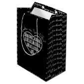 Black Heart Boekenliefhebber Medium Cadeauzakje (Achterkant Gekanteld)