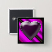 Black Heart Button (Voorkant /achterkant)