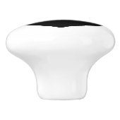 Black Heart Ceramic Knob. Keramische Knop (Zijkant)