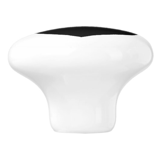 Black Heart Ceramic Knob. Keramische Knop (Zijkant)