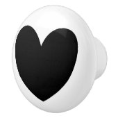 Black Heart Ceramic Knob. Keramische Knop (Rechts)