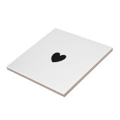 Black Heart Ceramic Tile Tegeltje (Zijkant)