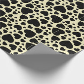 Black Heart Cluster Patroon Cadeaupapier (Hoek)