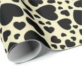 Black Heart Cluster Patroon Cadeaupapier (Rol Hoek)