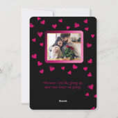 Black Heart Elegant Simple Photo Valentijn Kaart (Achterkant)