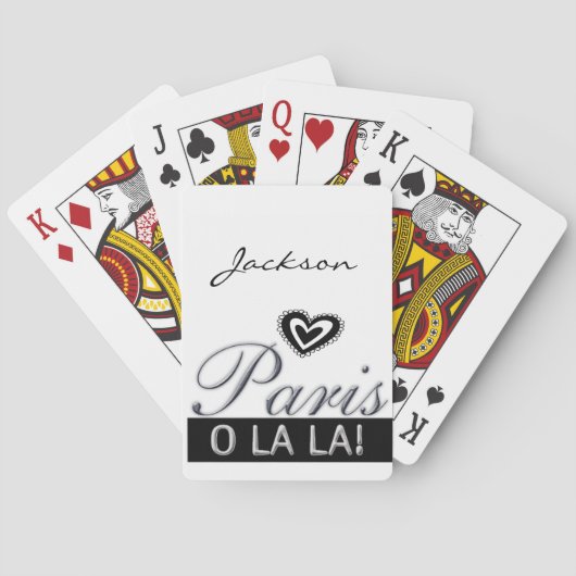 Black Heart France-speelkaartdecker Pokerkaarten (Achterkant)