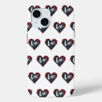 Black Heart Liefde Slogan