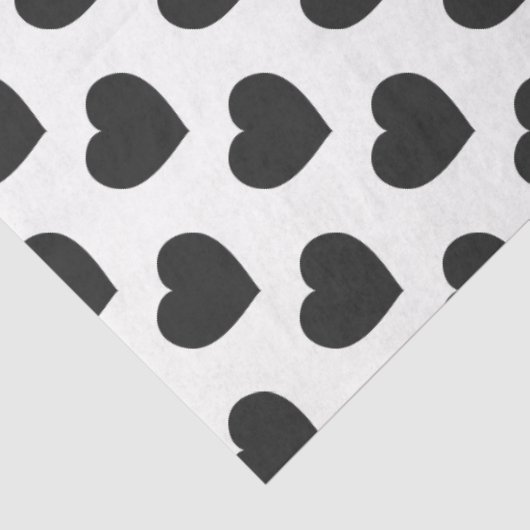 Black Heart Love Notes Grief Tissuepapier (Detail)