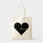 Black Heart Love Wedding Tote Bag<br><div class="desc">Dit is een mooie canvas tas voor liefhebbers met het afbeelding van zwart hart voor gewoon gehuwd en elke andere gelegenheid. Zelfs het kan met jouw naam of logo worden aangepast.</div>