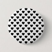 Black Heart Pattern Ronde Button 5,7 Cm (Voorkant)