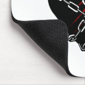 Black Heart Red Chains Cool Gothic Valentines Day  Muismat (Hoek)