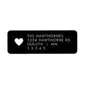 Black Heart Return Address  Etiket (Voorkant)