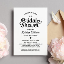 Black Heart Script Wedding Vrijgezellenfeest