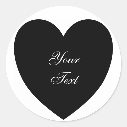 Black Heart Sticker (Voorkant)