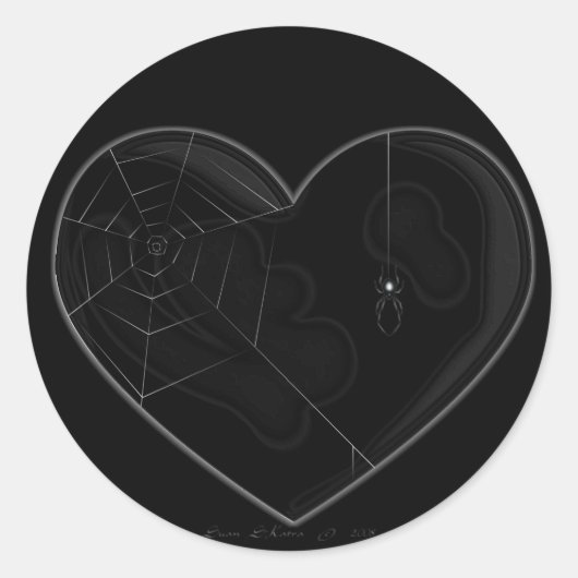 Black Heart Sticker #1 (Voorkant)