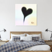 Black Heart Stretched Canvas Afdruk (Insitu (Slaapkamer))