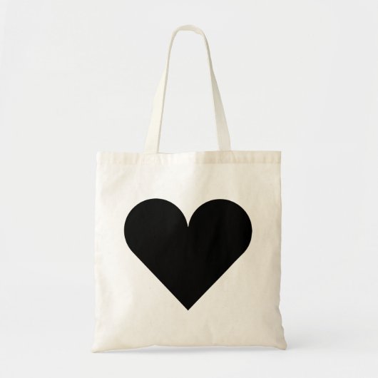 Black Heart Wedding Tote Bag (Voorkant)