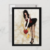 Black Hearted Gothic Art Briefkaart (Voorkant / Achterkant)