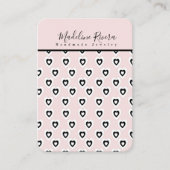 Black Hearts Artisan Earring Display Kaarten Contactkaartje (Voorkant)