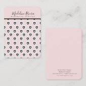 Black Hearts Artisan Earring Display Kaarten Contactkaartje (Voorkant / Achterkant)