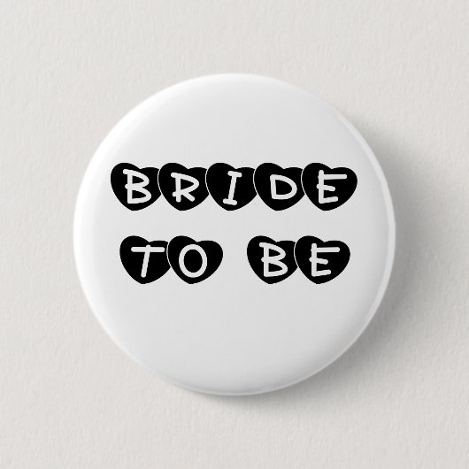 Black Hearts Bride Ronde Button 5,7 Cm (Voorkant)