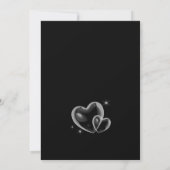 Black Hearts bubble verjaardag Uitnodiging (Achterkant)