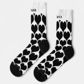 Black Hearts Design Gepersonaliseerd Sokken (Links)