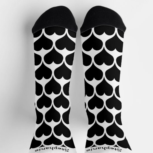 Black Hearts Design Gepersonaliseerd Sokken (Top)