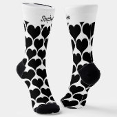 Black Hearts Design Gepersonaliseerd Sokken (Gebogen)