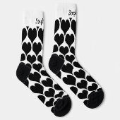 Black Hearts Design Gepersonaliseerd Sokken (Rechts)