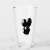 Black Hearts Glass Cup Glas (Voorkant)
