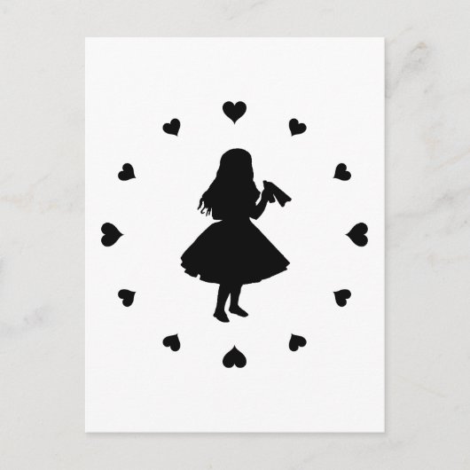 Black Hearts over Alice Drinken Briefkaart (Voorkant)