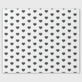 Black Hearts Pattern Cadeaupapier (Vlak)