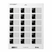 Black Hearts Pattern Etiket (Full Sheet)