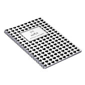 Black Hearts Pattern Gepersonaliseerd Notitieboek (Rechterzijde)