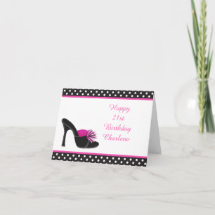 Black Heels Schoenen Verjaardagsfeest Kaart