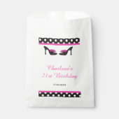 Black Heels Shoes Birthday Party Bedankzakje (Voorkant)