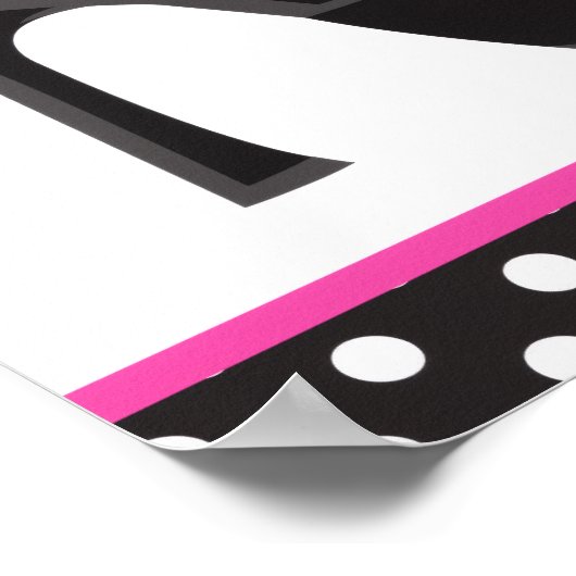 Black Heels Shoes Birthday Party Poster (Hoek)